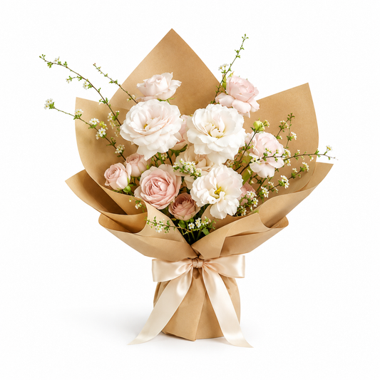 Ivory Blush Kraft Bouquet